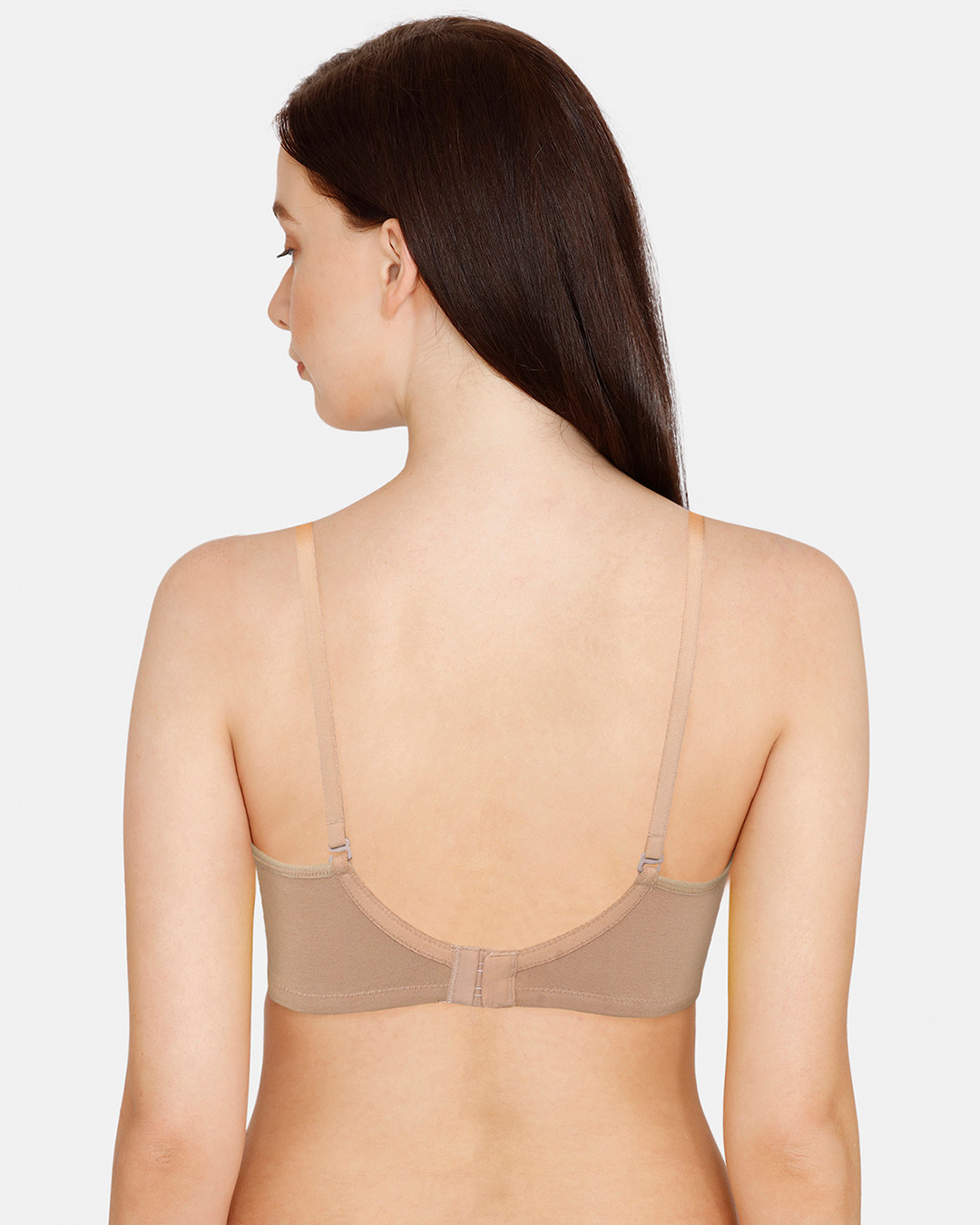 Shop Rosaline Essentials Double Layered Non Wired 3/4th Coverage Bra   Nude-Back