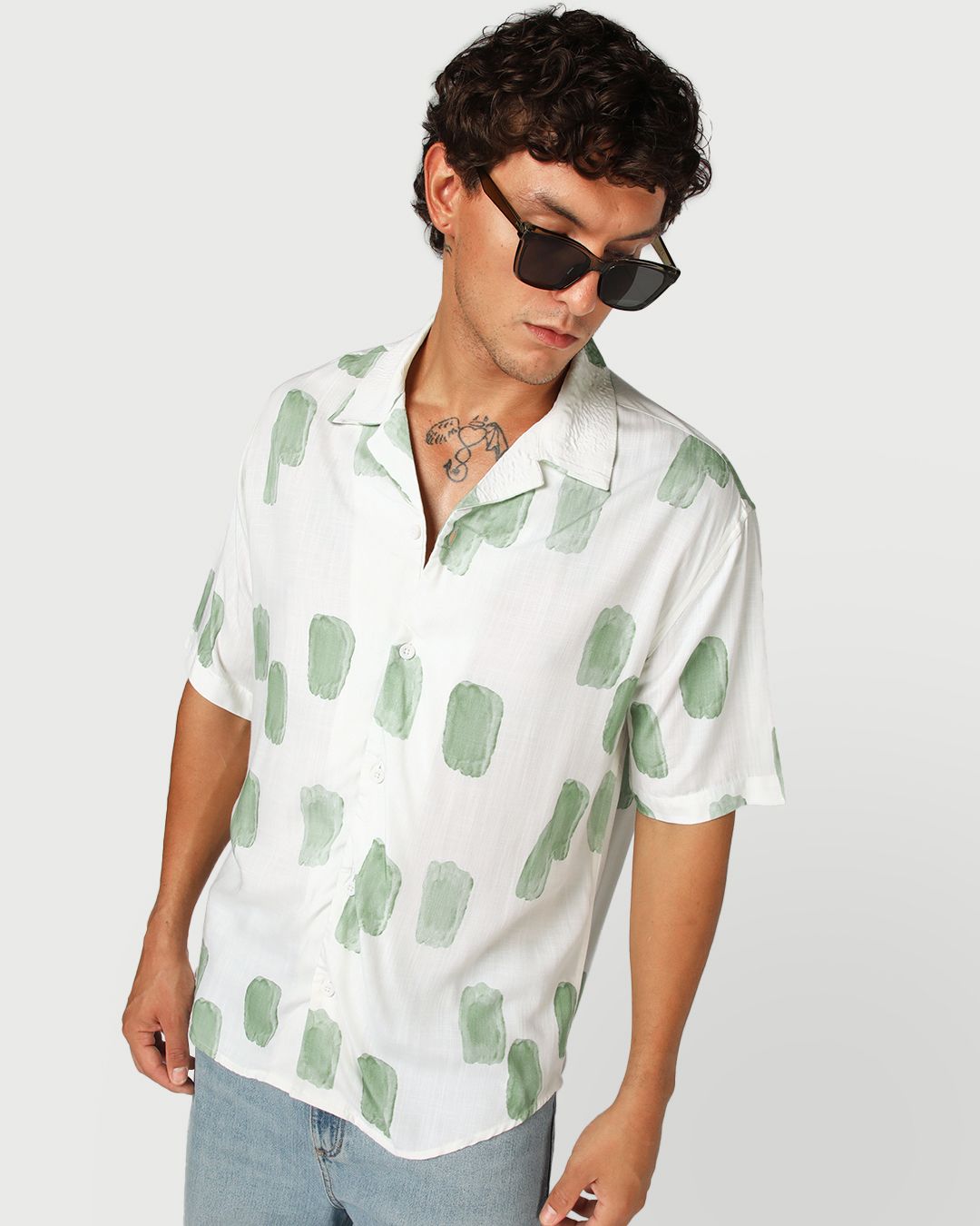 men wearing printed shirt 