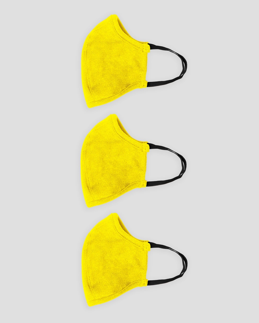 Shop 3 Layer Premium Life Mask Combo of 3 (Pineapple yellow)-Design