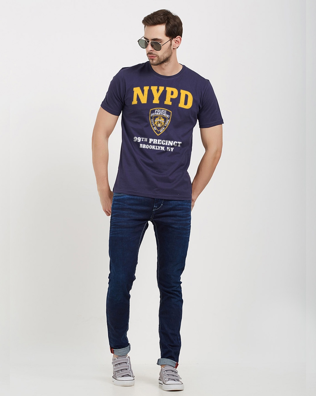 Shop 99th Precinct Cotton Half Sleeves T-Shirt-Full