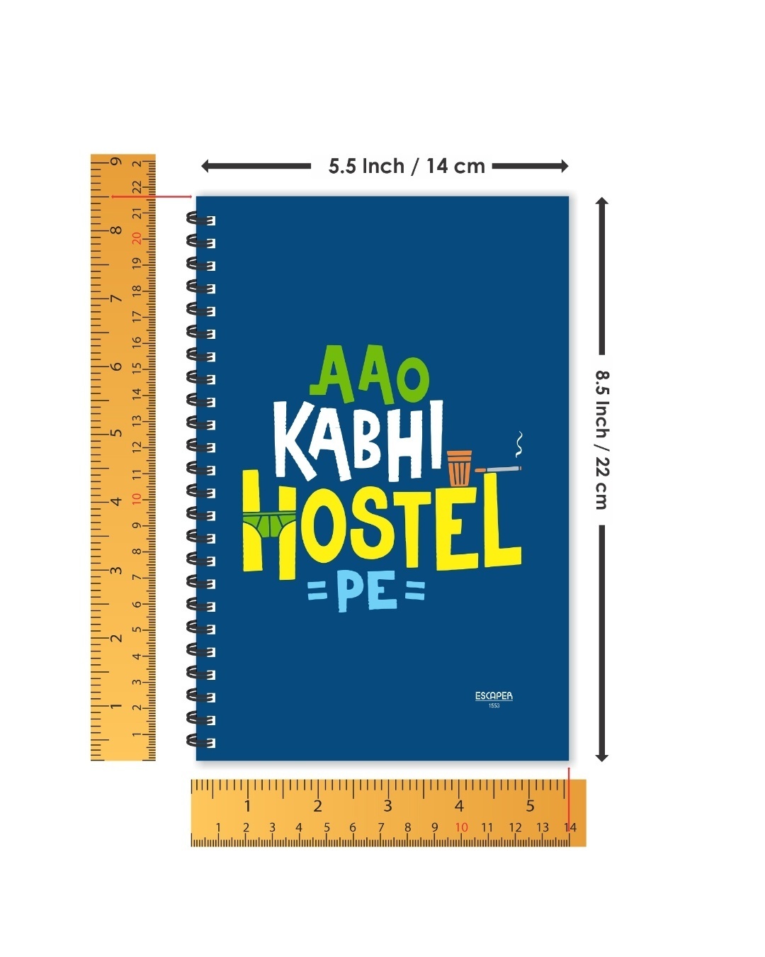 Shop Aao Kabhi Hostel Pe Designer Notebook (Soft Cover, A5 Size, 160 Pages, Ruled Pages)-Full
