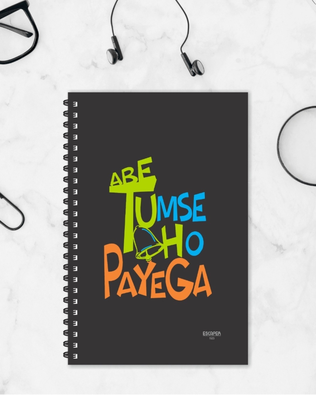 Shop Abe Tumse Ghanta Ho Payega Designer Notebook (Soft Cover, A5 Size, 160 Pages, Ruled Pages)-Front