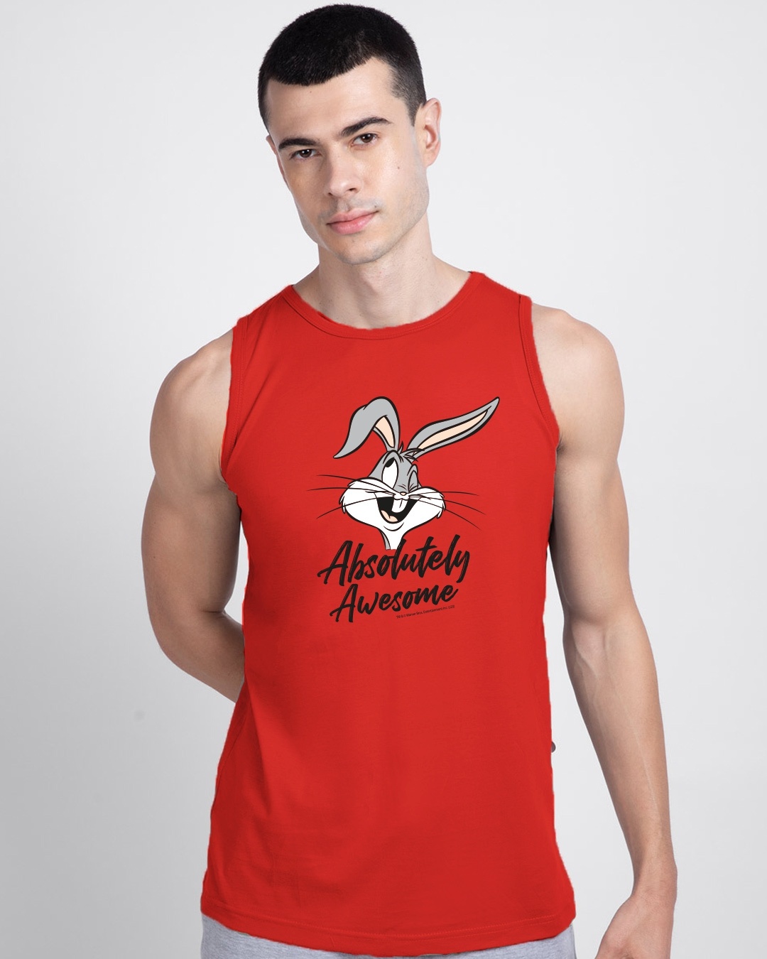 Shop Absolutely Awesome Bunny Round Neck Vest-Front