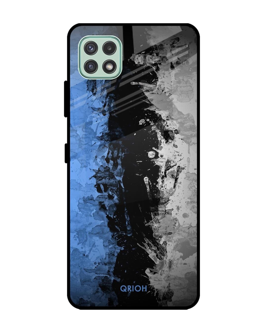 Shop Abstract Printed Premium Glass Cover For  A22 5G(Impact Resistant, Matte Finish)-Back