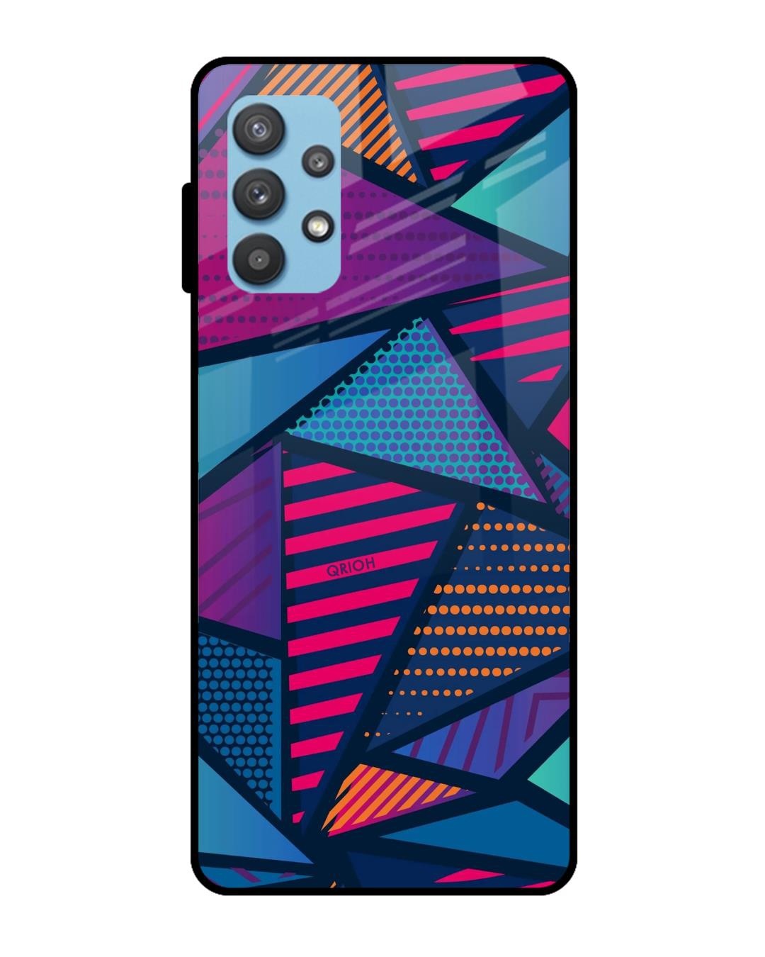 Shop Abstract Printed Premium Glass Cover For  A52s 5G(Impact Resistant, Matte Finish)-Back