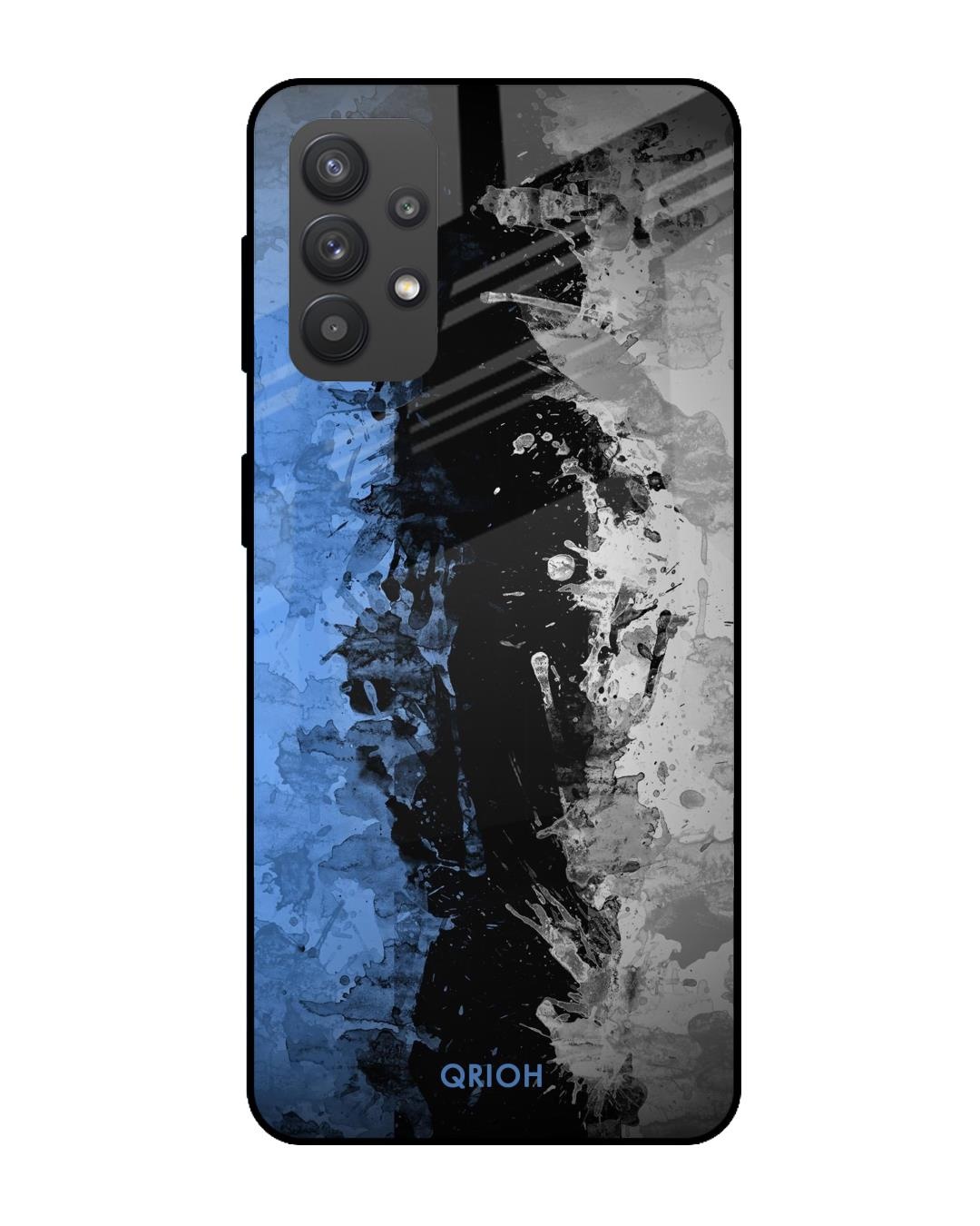 Shop Abstract Printed Premium Glass Cover For  M32 5G(Impact Resistant, Matte Finish)-Back