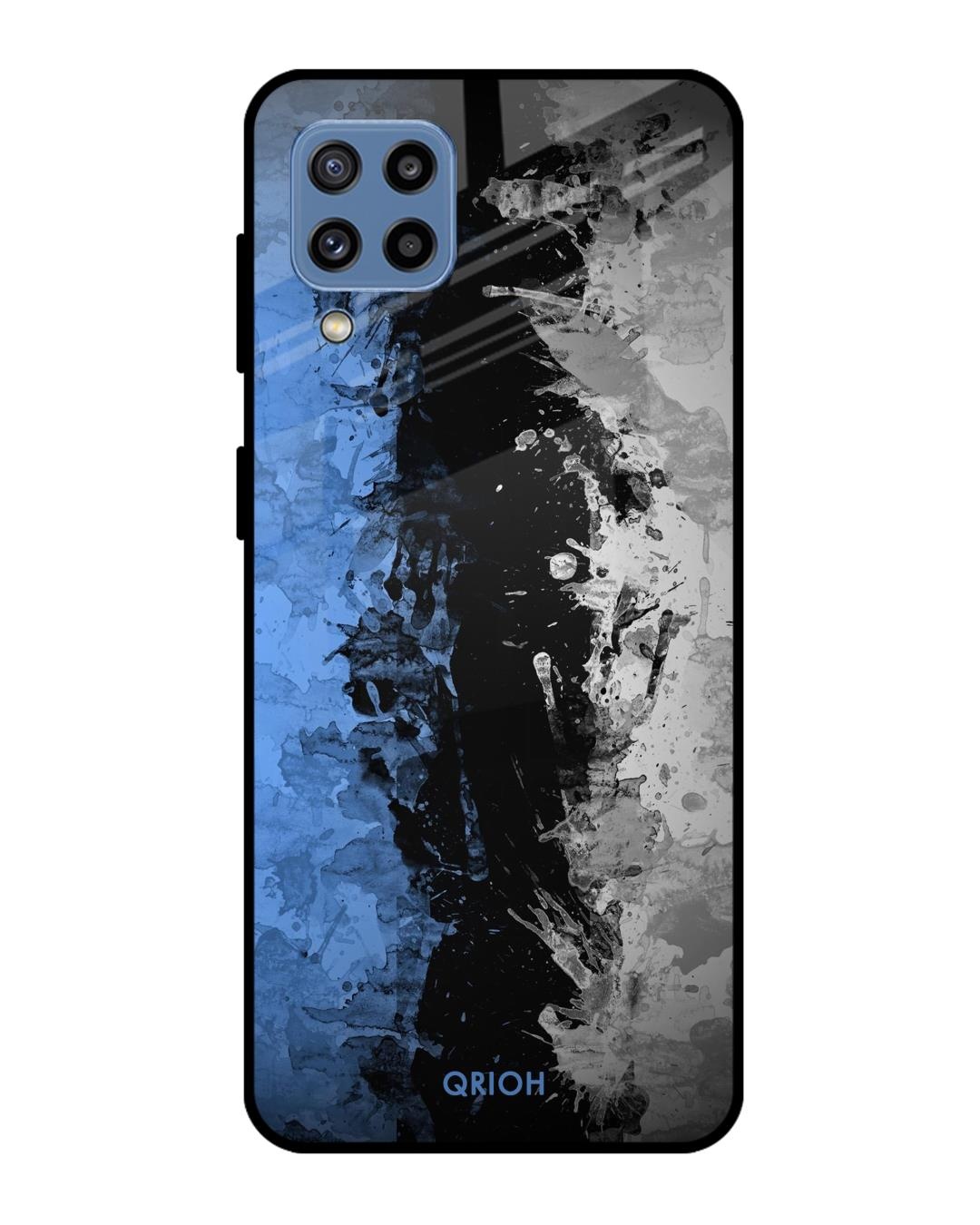 Shop Abstract Printed Premium Glass Cover For  M32(Impact Resistant, Matte Finish)-Front