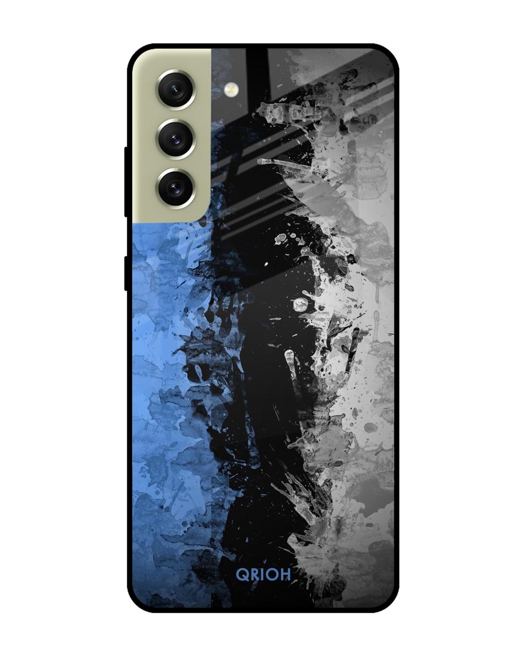 Shop Abstract Printed Premium Glass Cover For  S21 FE 5G(Impact Resistant, Matte Finish)-Back