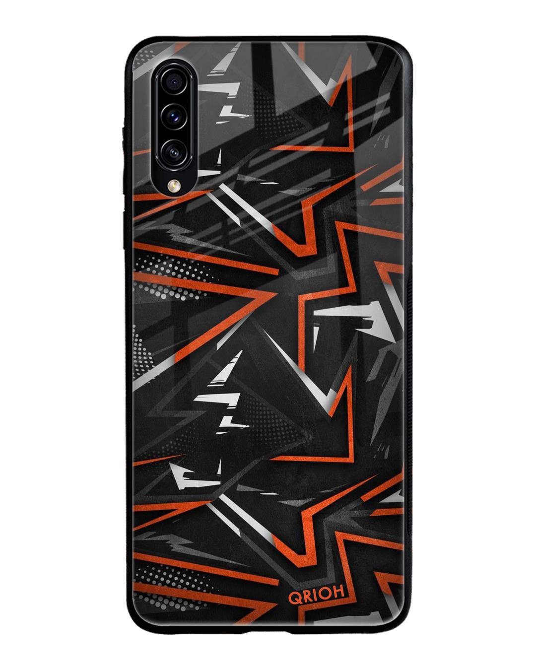 Shop Abstract Printed Premium Glass Cover For Samsung Galaxy A30s (Impact Resistant)-Back