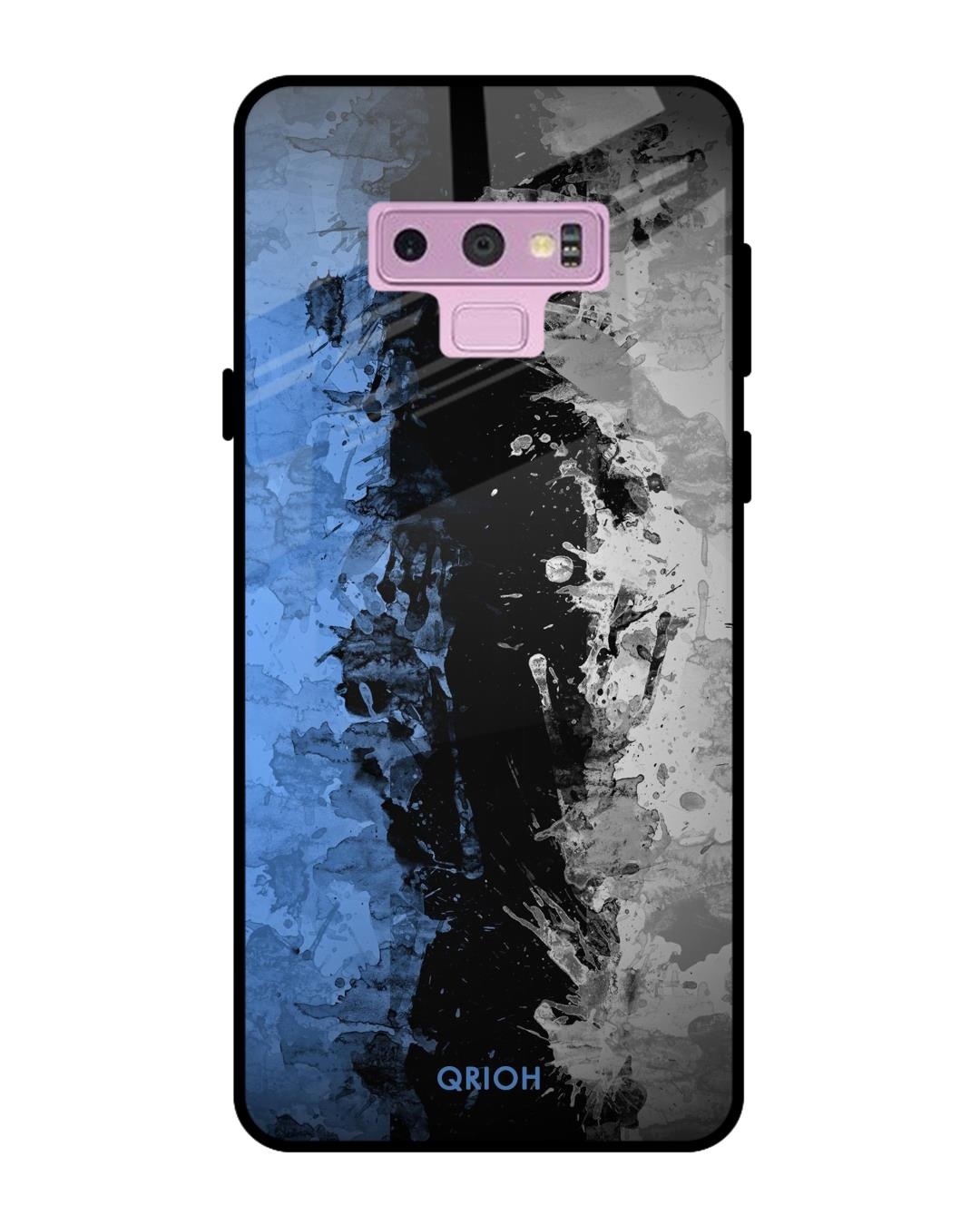 Shop Abstract Printed Premium Glass Cover For Samsung Galaxy Note 9 (Impact Resistant)-Back