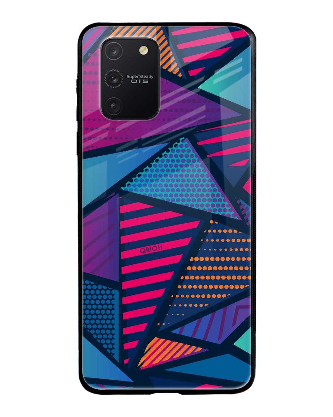 Shop Abstract Printed Premium Glass Cover For Samsung Galaxy S10 lite(Impact Resistant, Matte Finish)-Back