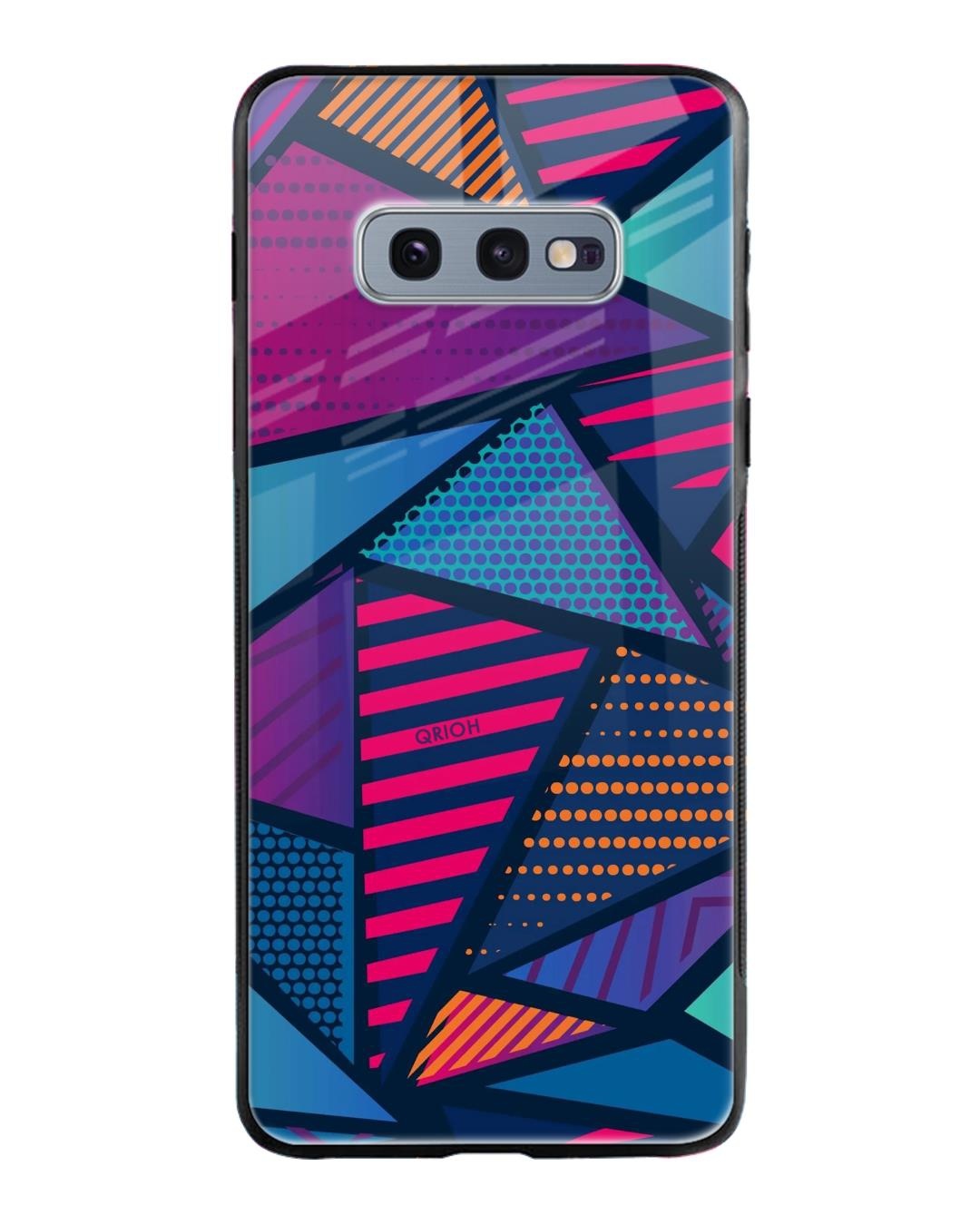Shop Abstract Printed Premium Glass Cover For Samsung Galaxy S10E(Impact Resistant, Matte Finish)-Front