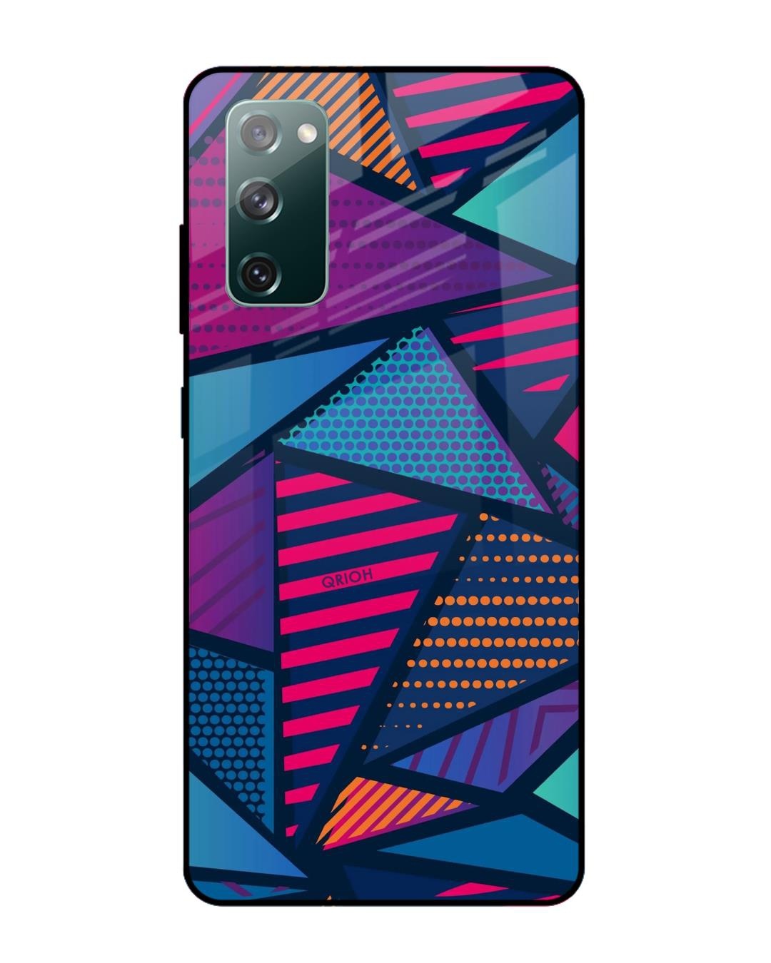 Shop Abstract Printed Premium Glass Cover For Samsung Galaxy S20 FE(Impact Resistant, Matte Finish)-Front