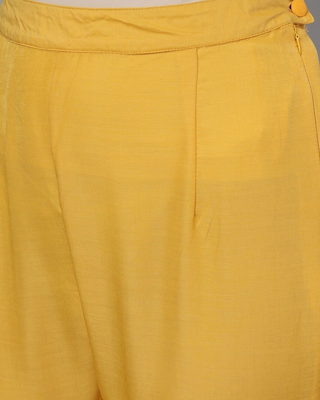 Shop Yellow Gold Printed Straight Kurta With Pant Set