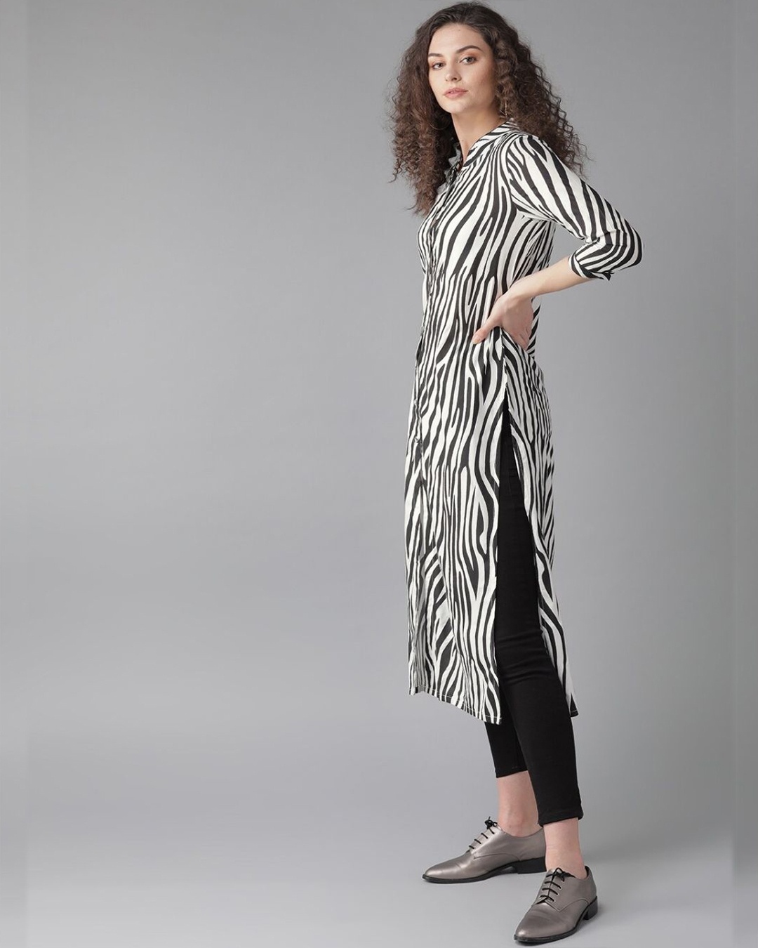 Shop Zebra Print Straight Kurta-Design
