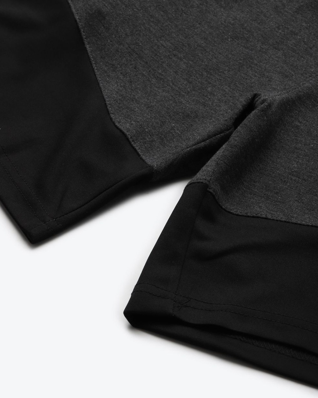 Shop Men Black Charcoal Grey Colourblocked Slim Fit Sports Shorts