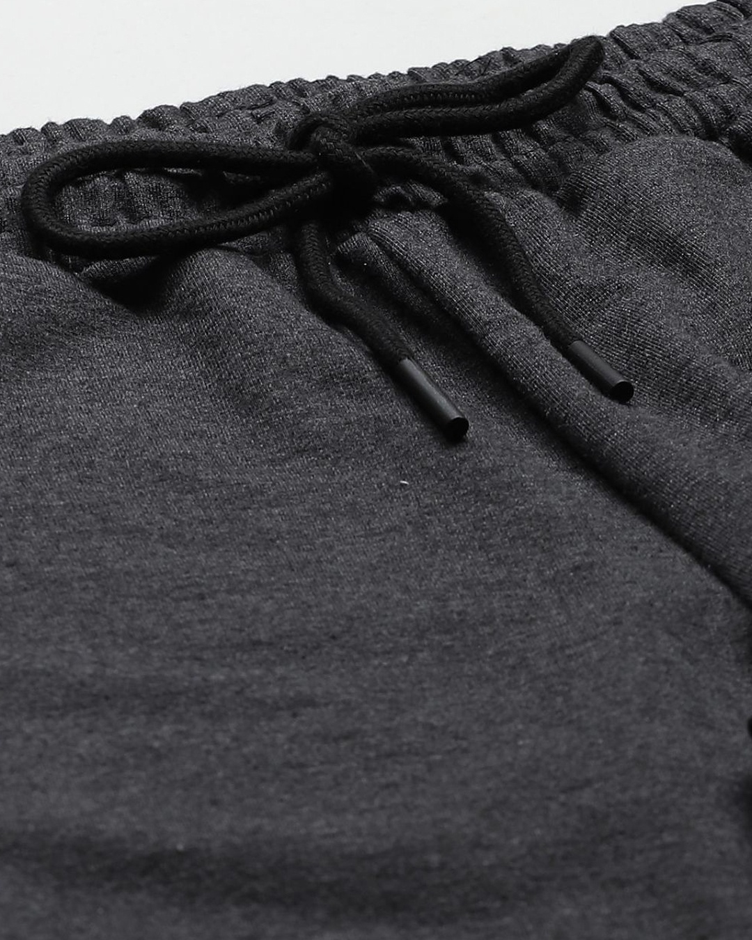 Shop Men Charcoal Grey Solid Slim Fit Joggers-Full