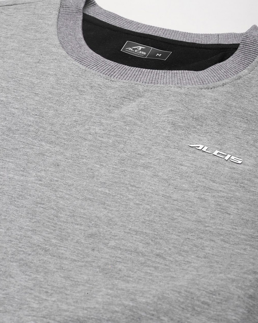 Shop Men Grey Color Block Slim Fit Sweatshirt-Full