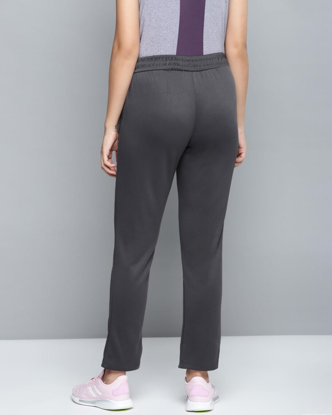 Buy Alcis Women Charcoal Grey Solid Track Pants for Women Grey Online ...
