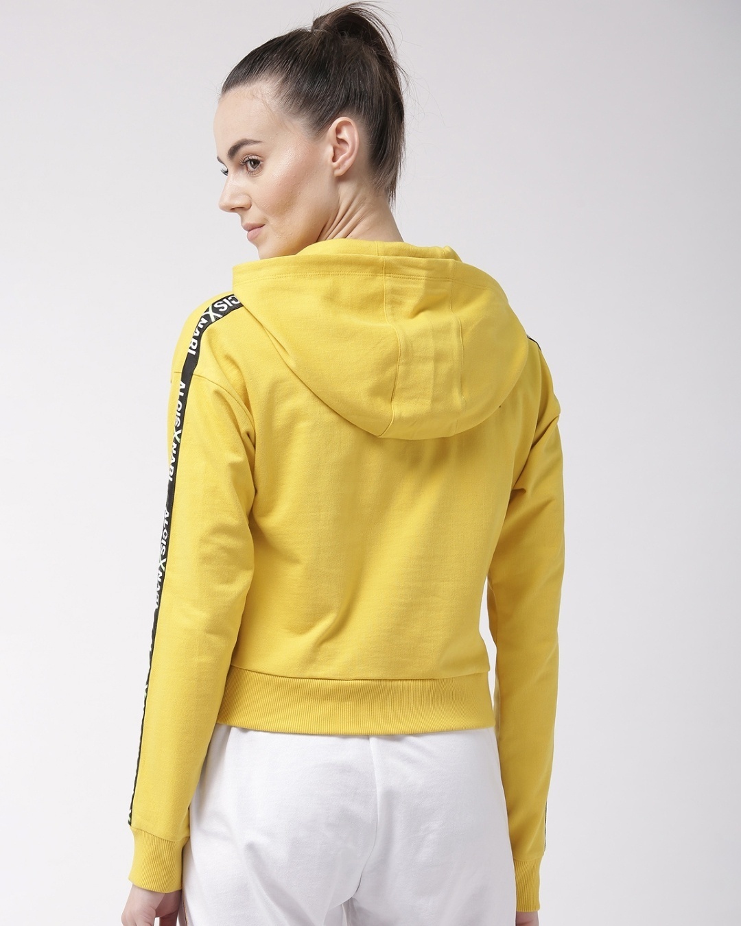 Shop Women's Yellow Hooded Regular Fit Jacket-Design