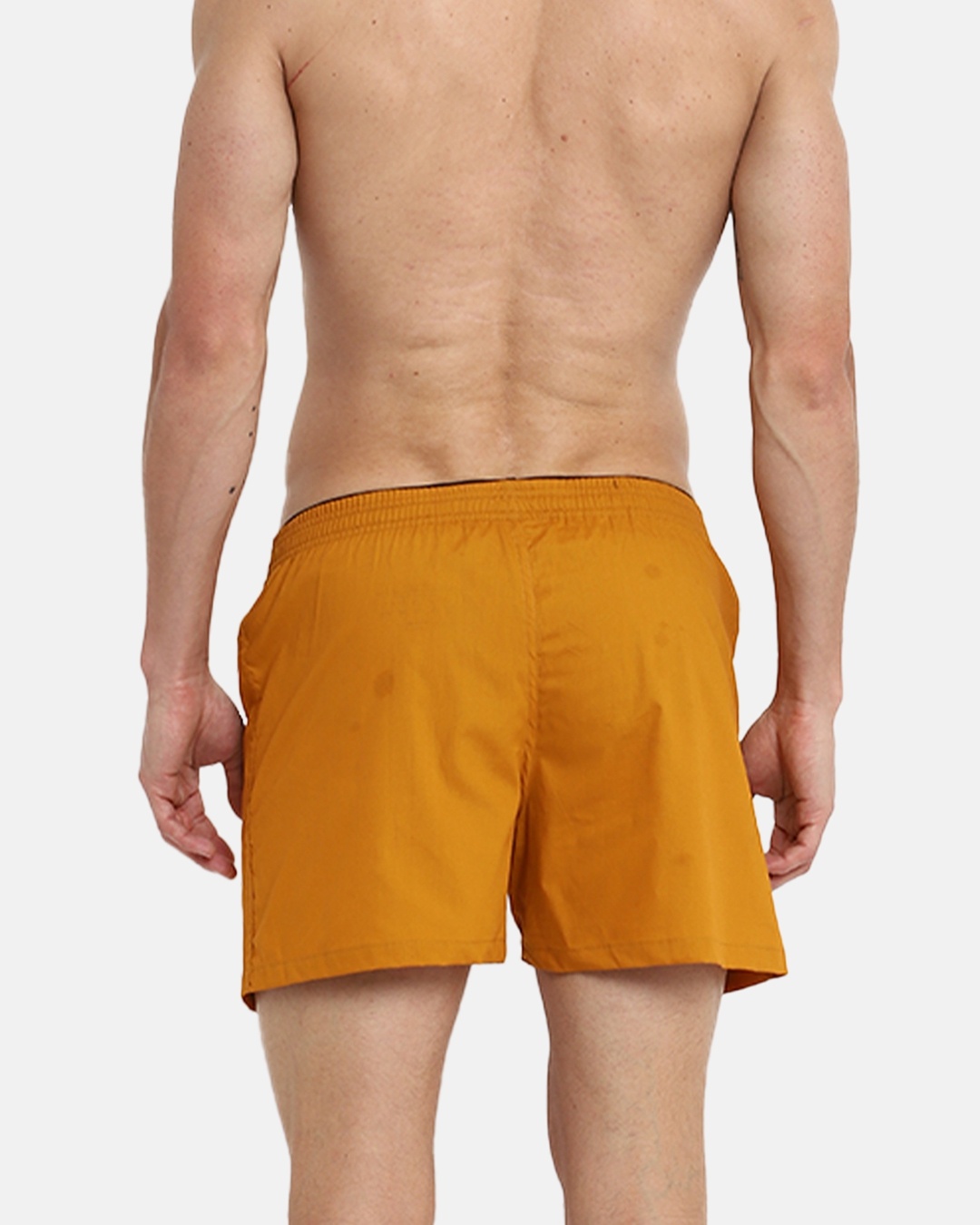 Shop Men's Yellow & Blue Cotton Boxers (Pack Of 2)-Full