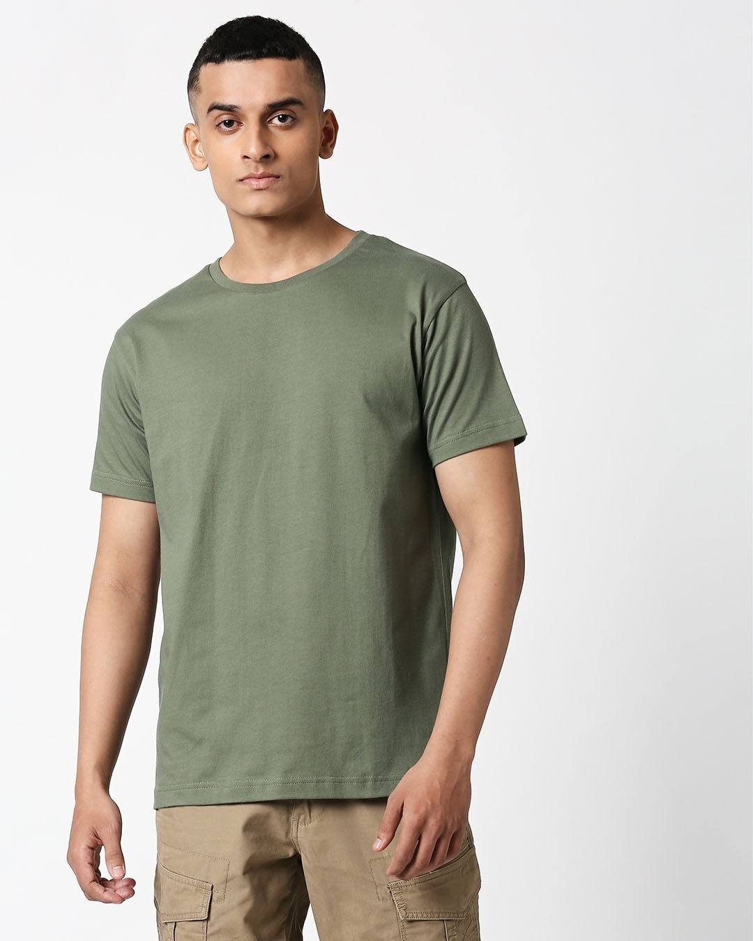 Shop Alpha Green Half Sleeve T-Shirt-Back