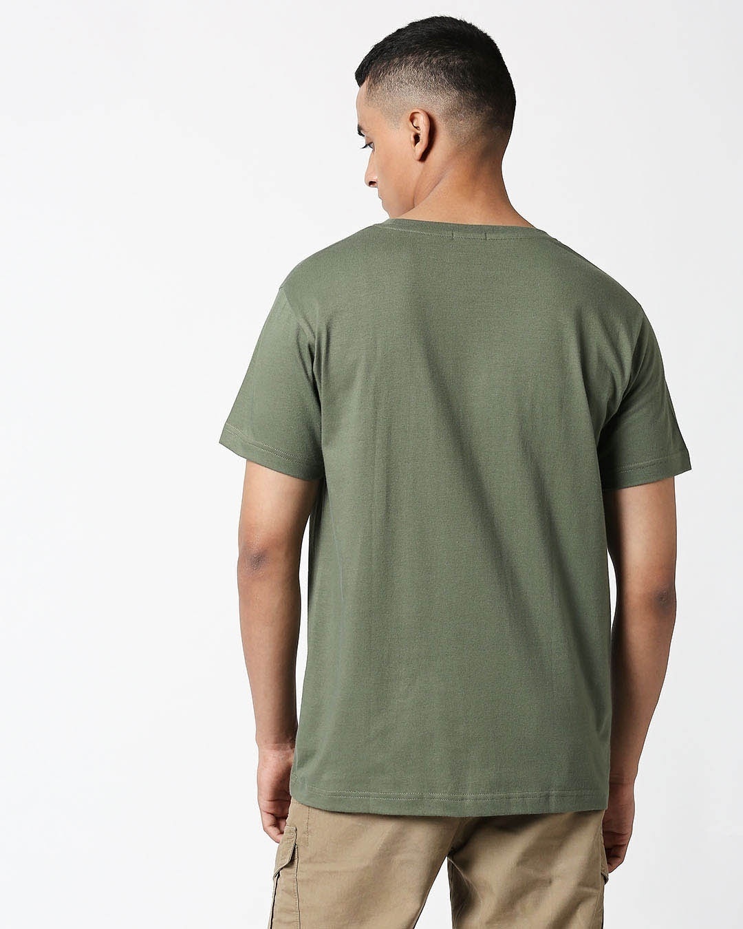 Shop Alpha Green Half Sleeve T-Shirt-Full