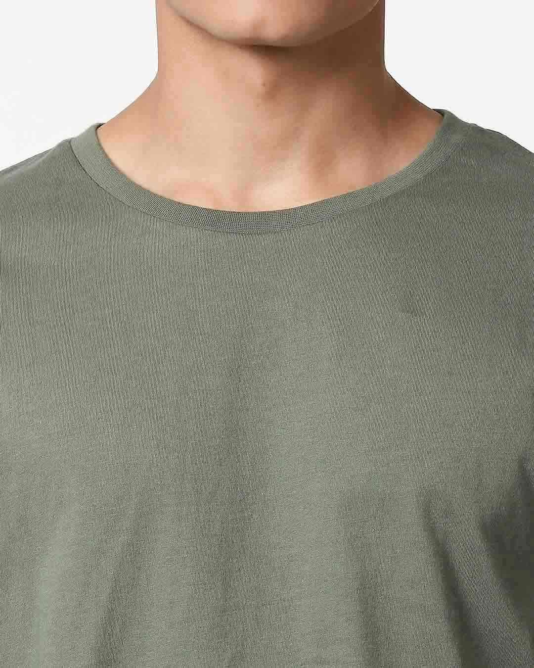 Shop Alpha Green Half Sleeve T-Shirt
