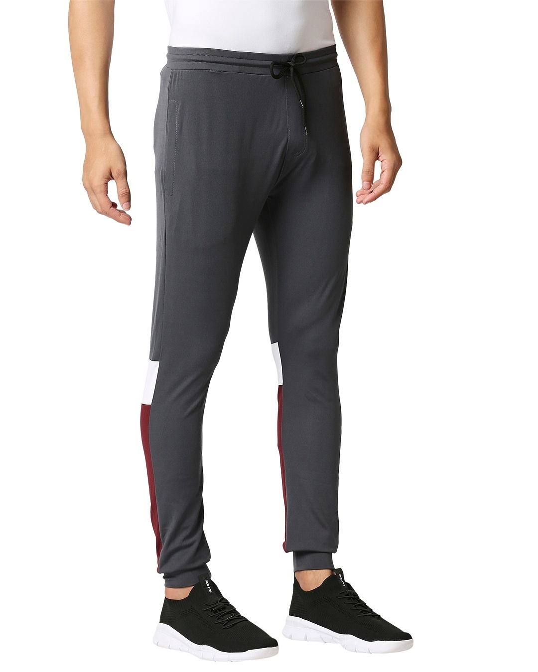 Shop Printed Men Dark Grey Track Pants-Design