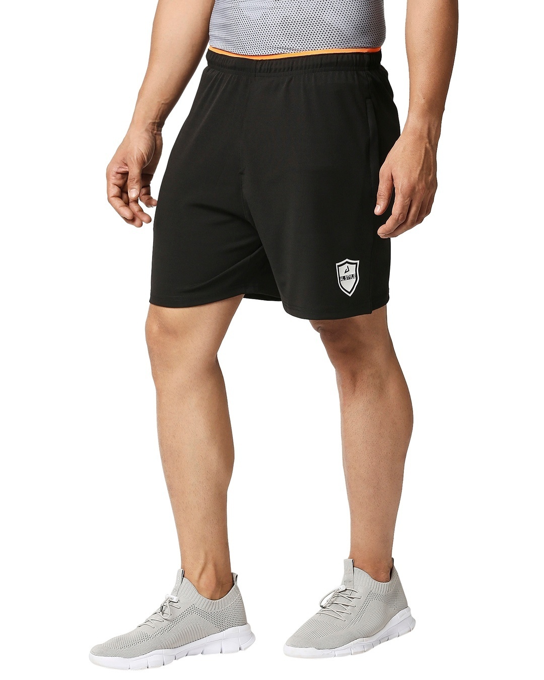 Shop Solid Men Black Regular Shorts-Full