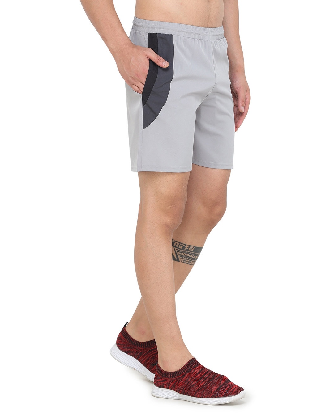 Shop Solid Men Grey Basic Shorts-Design