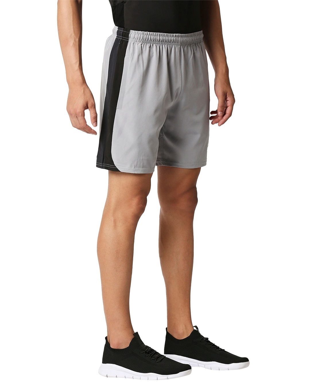 Shop Solid Men Light Grey Regular Shorts-Full