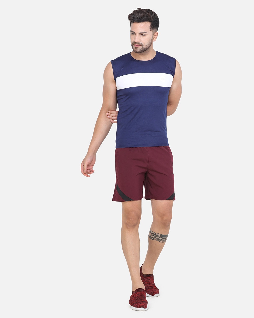 Shop Solid Men Maroon Basic Shorts