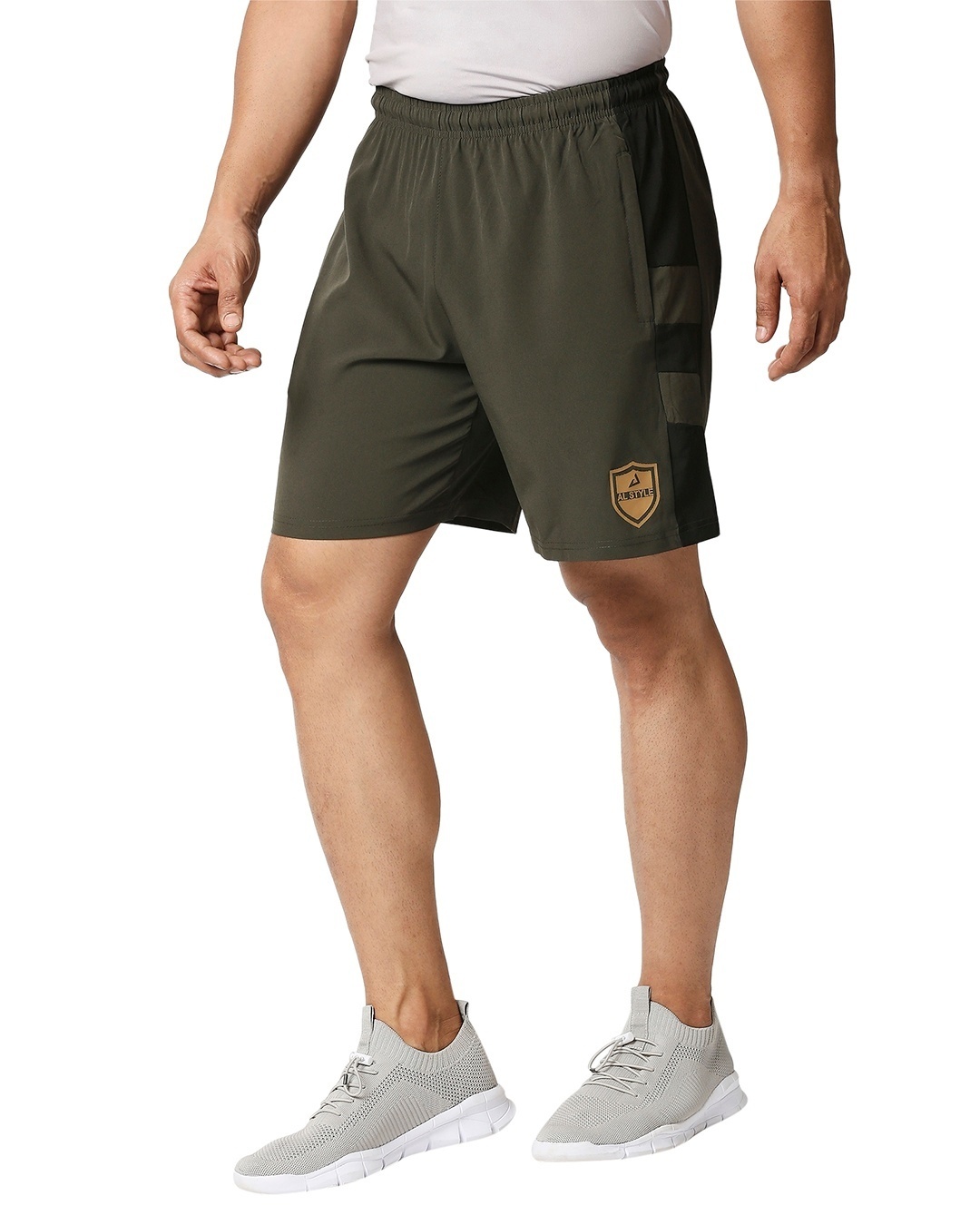 Shop Solid Men Olive  Regular Shorts-Full