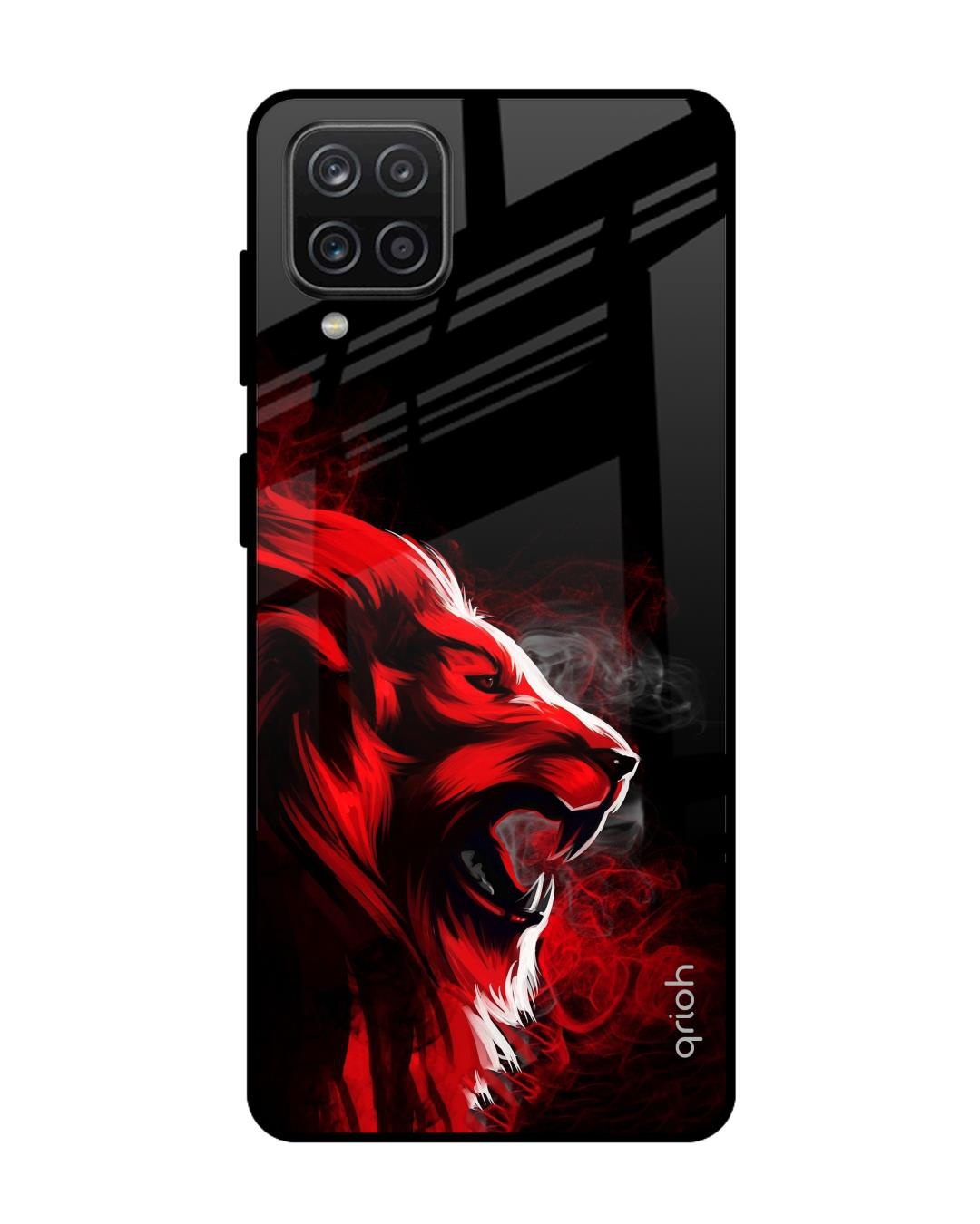 Shop Angry Printed Premium Glass Cover For  A12(Impact Resistant, Matte Finish)-Back