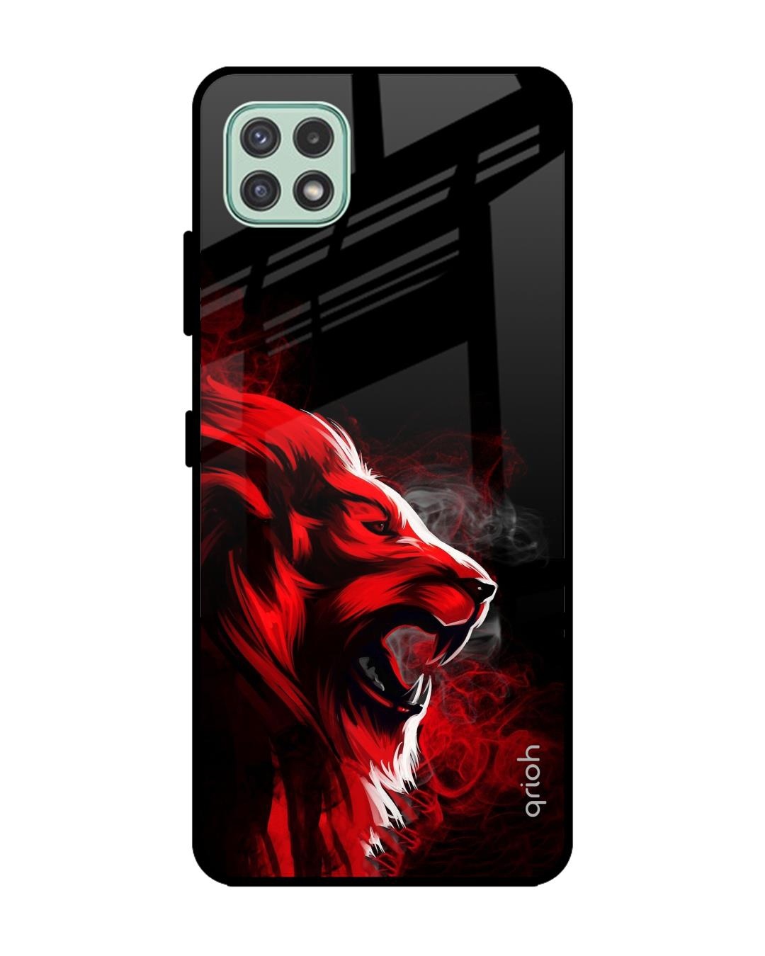 Shop Angry Printed Premium Glass Cover For  A22 5G(Impact Resistant, Matte Finish)-Front