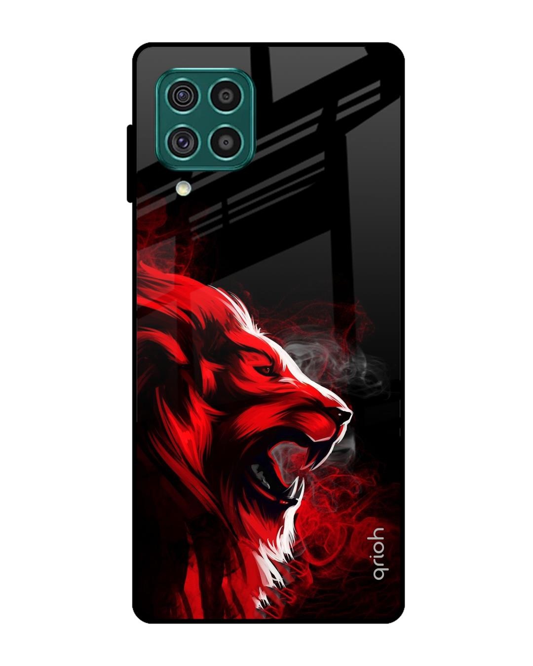 Shop Angry Printed Premium Glass Cover For  F62(Impact Resistant, Matte Finish)-Front