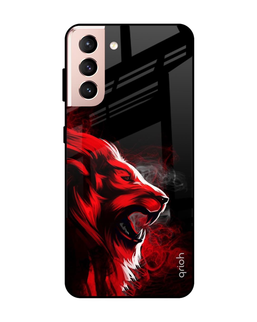 Shop Angry Printed Premium Glass Cover For  S21 Plus(Impact Resistant-Back
