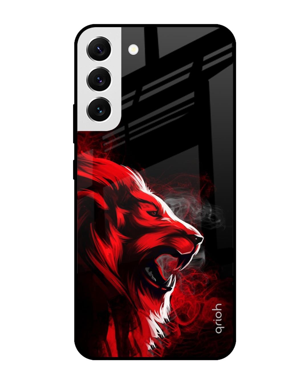 Shop Angry Printed Premium Glass Cover For  S22 5G(Impact Resistant, Matte Finish)-Front