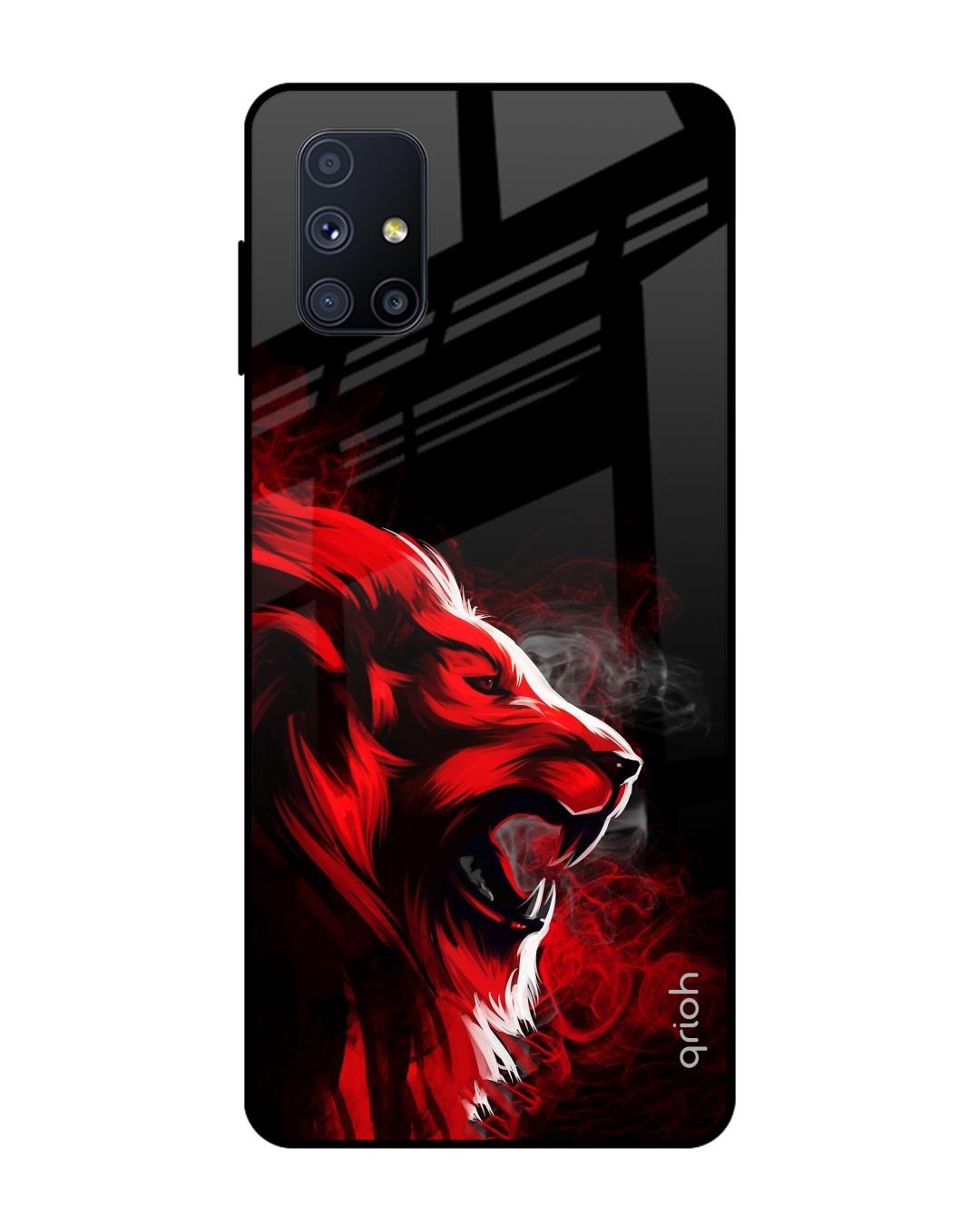 Shop Angry Printed Premium Glass Cover For Samsung Galaxy M51(Impact Resistant, Matte Finish)-Back