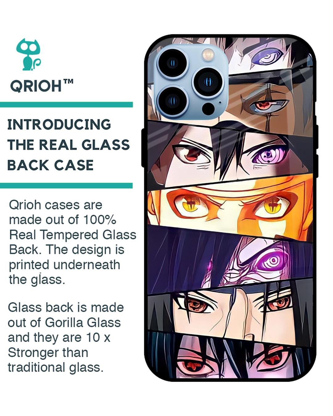 Shop Anime Eyes Premium Glass Case for Apple iPhone 13 Pro Max (Shock Proof,Scratch Resistant)-Back