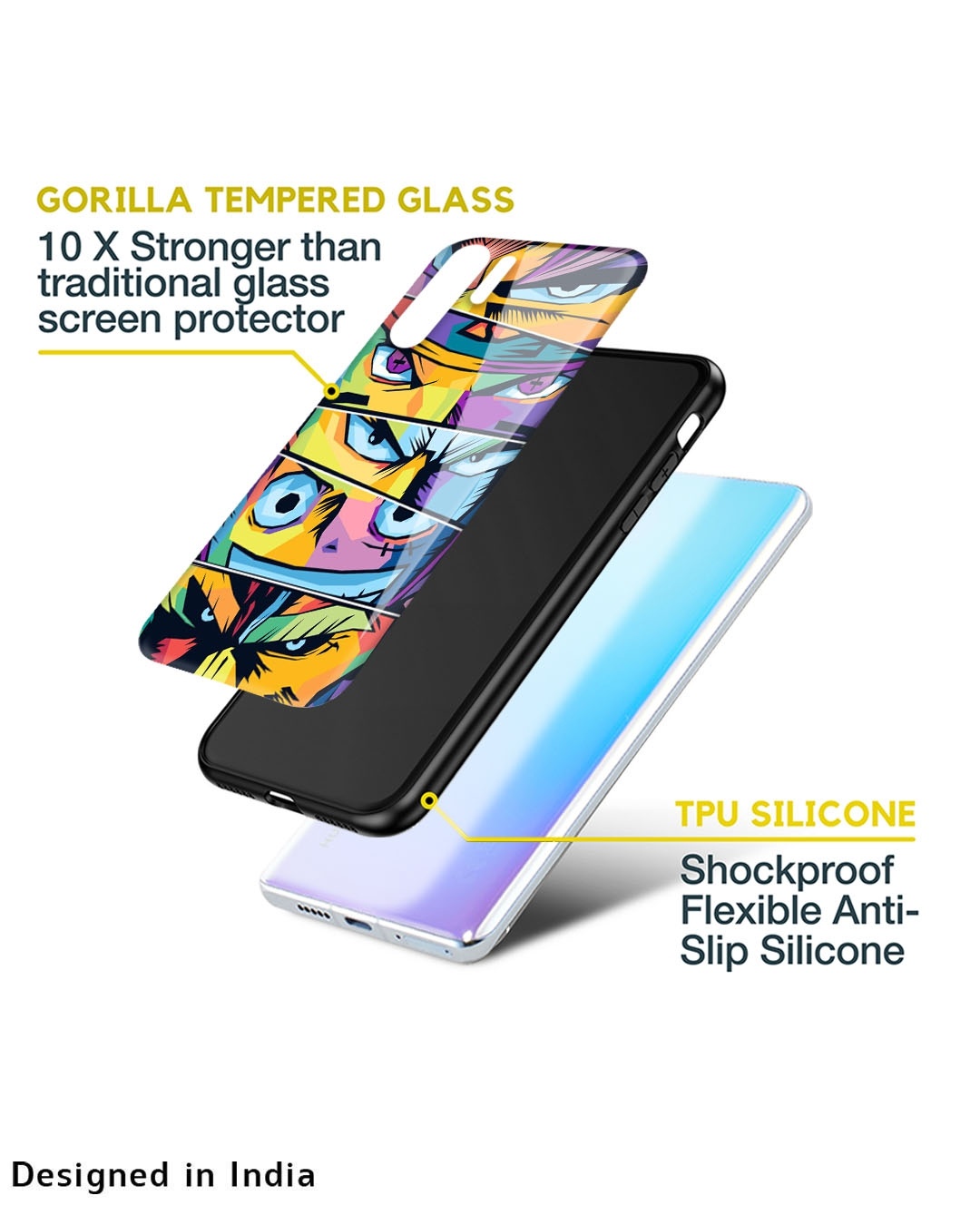 Shop Anime Legends Premium Glass Case for Apple iPhone SE 2020 (Shock Proof,Scratch Resistant)-Design