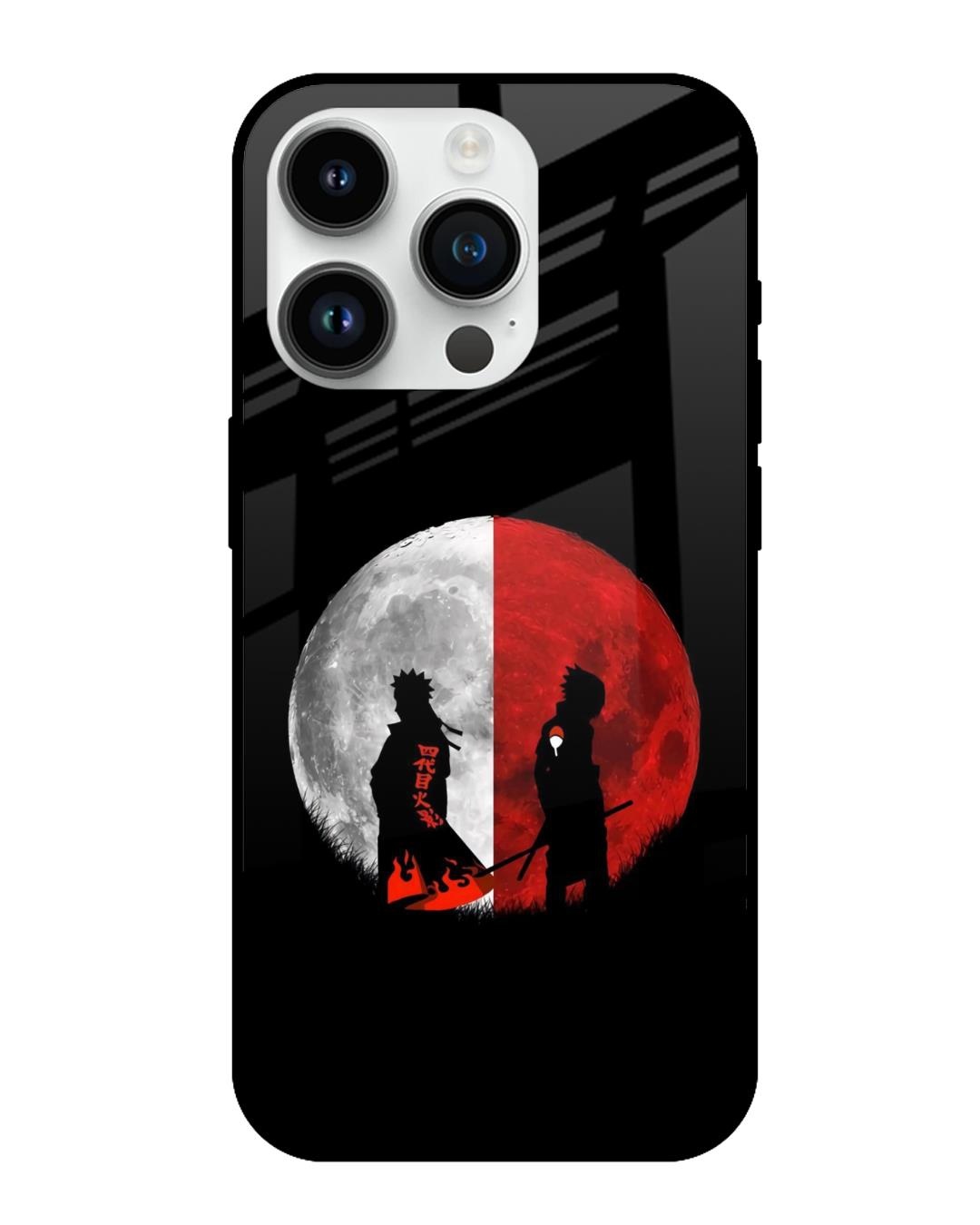 Shop Anime Red Moon Premium Glass Case for Apple iPhone 14 Pro (Shock Proof,Scratch Resistant)-Front