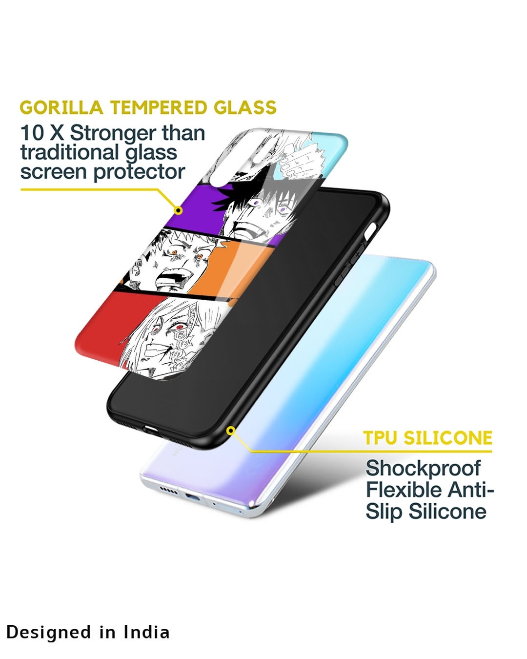 Shop Anime Sketch Premium Glass Case for Apple iPhone SE 2020 (Shock Proof,Scratch Resistant)-Design