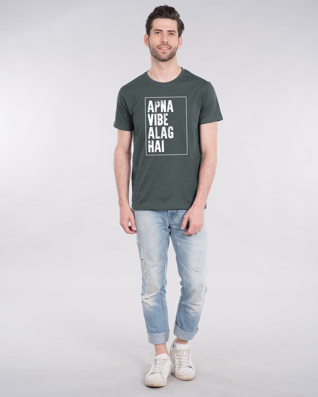 Shop Apna Vibe Alag Hai Half Sleeve T-Shirt-Full