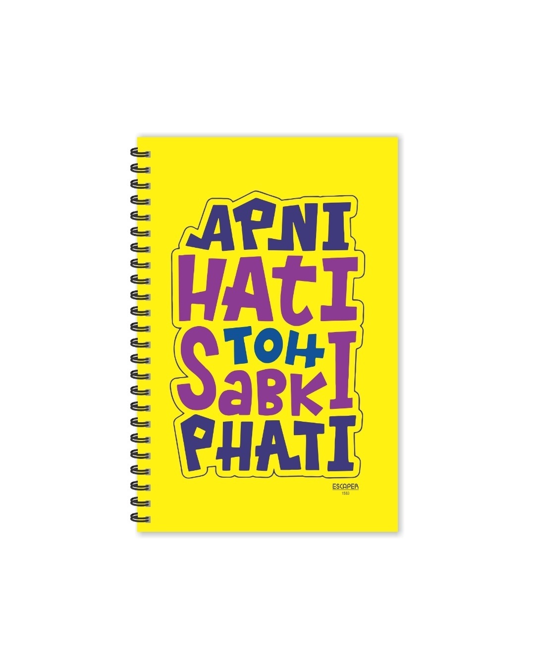 Shop Apni Hati To Sabki Phati Designer Notebook (Soft Cover, A5 Size, 160 Pages, Ruled Pages)-Back