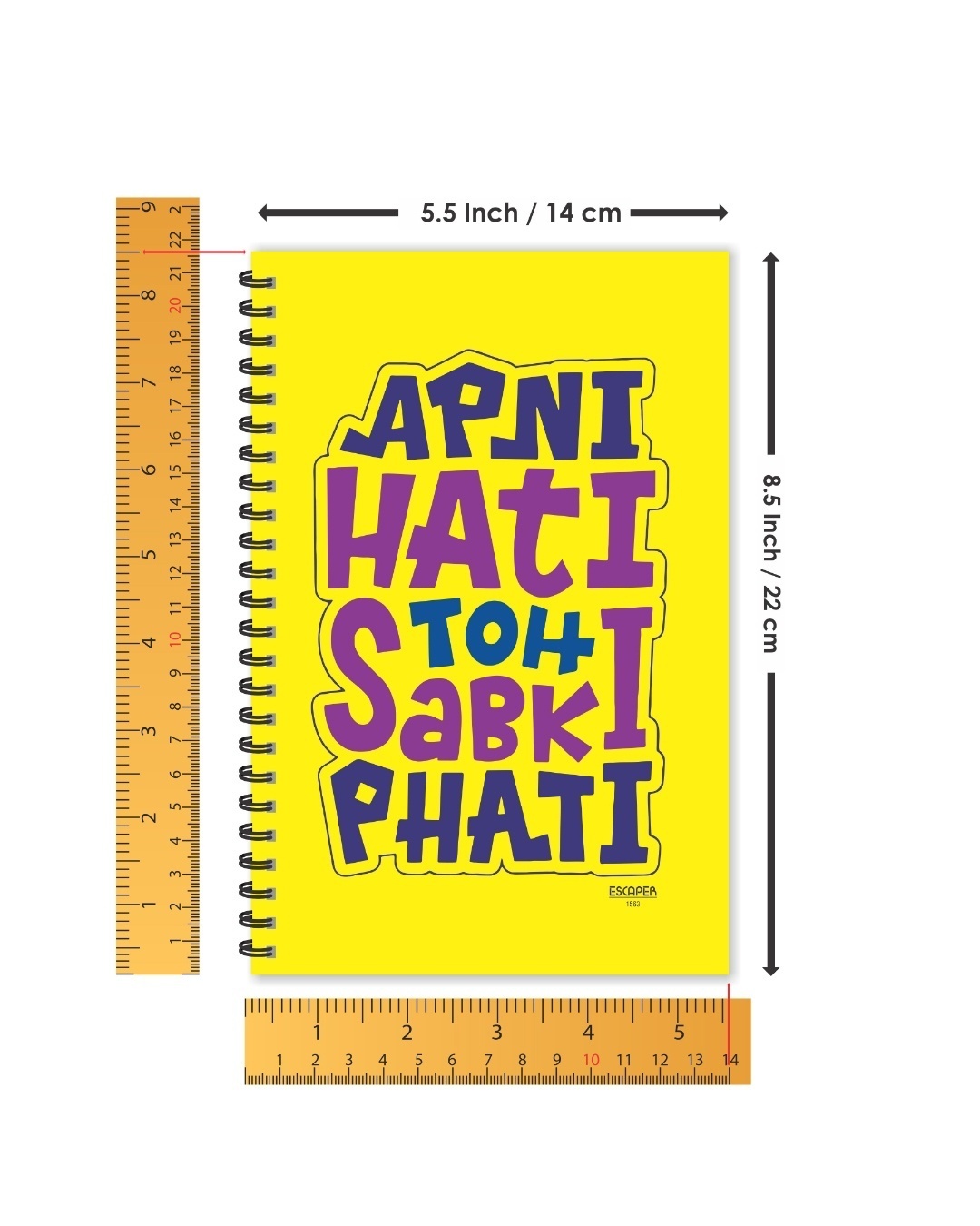 Shop Apni Hati To Sabki Phati Designer Notebook (Soft Cover, A5 Size, 160 Pages, Ruled Pages)-Full