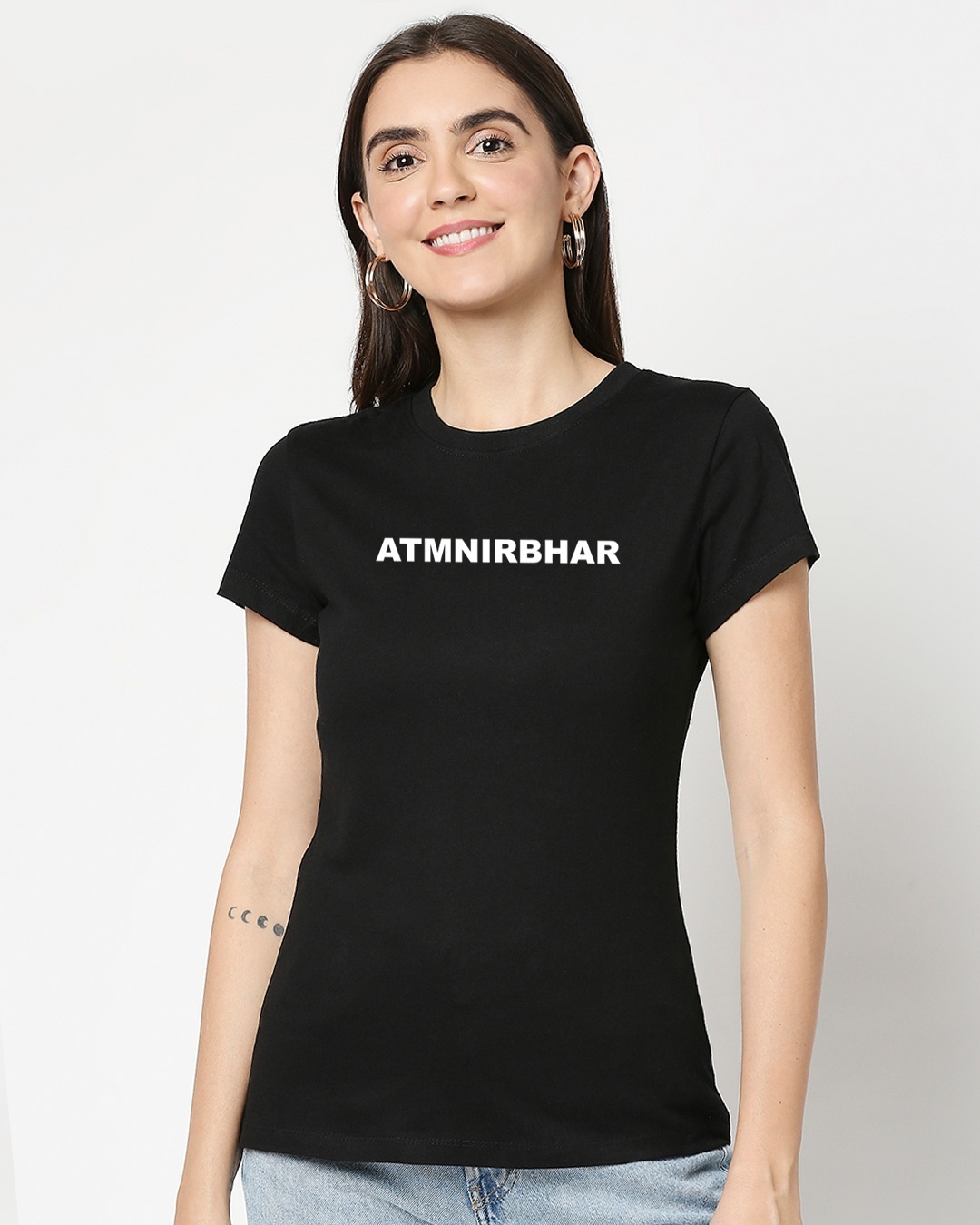 Shop Atma Nirbhar Half Sleeve T-Shirt-Back