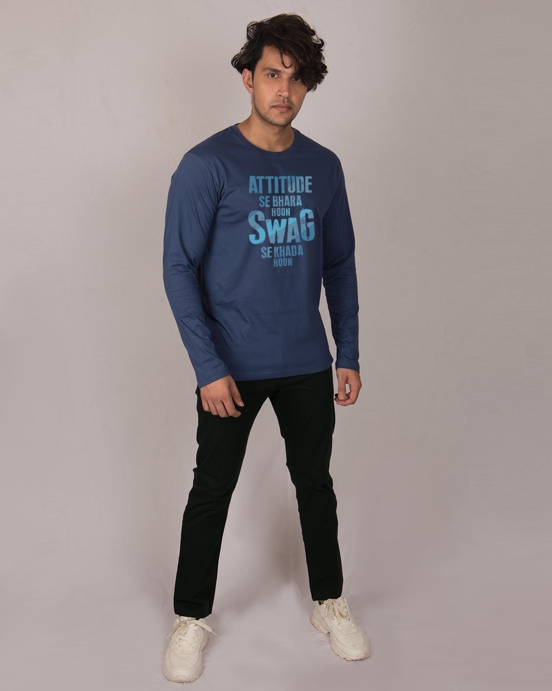 Shop Attitude Aur Swag Full Sleeve T-Shirt-Design