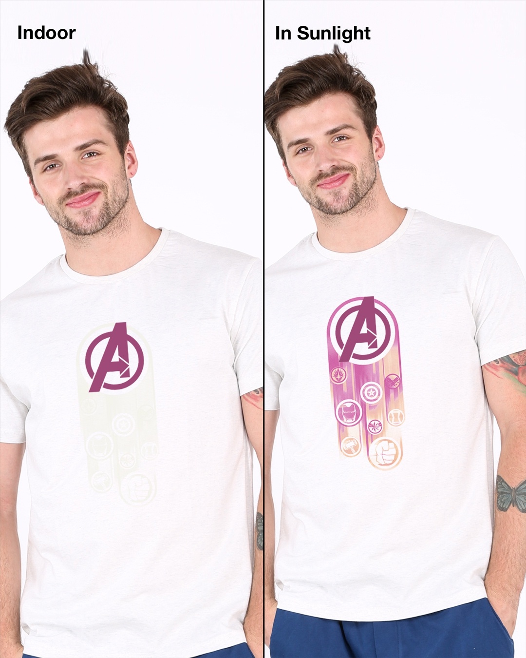 Shop Avengers Circle Sun Active T-Shirt (AVL)-Front